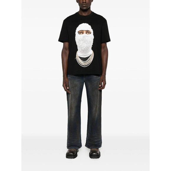 Preowned $335 Ih Nom Uh Nit Mask Print T Shirt Black Size Medium